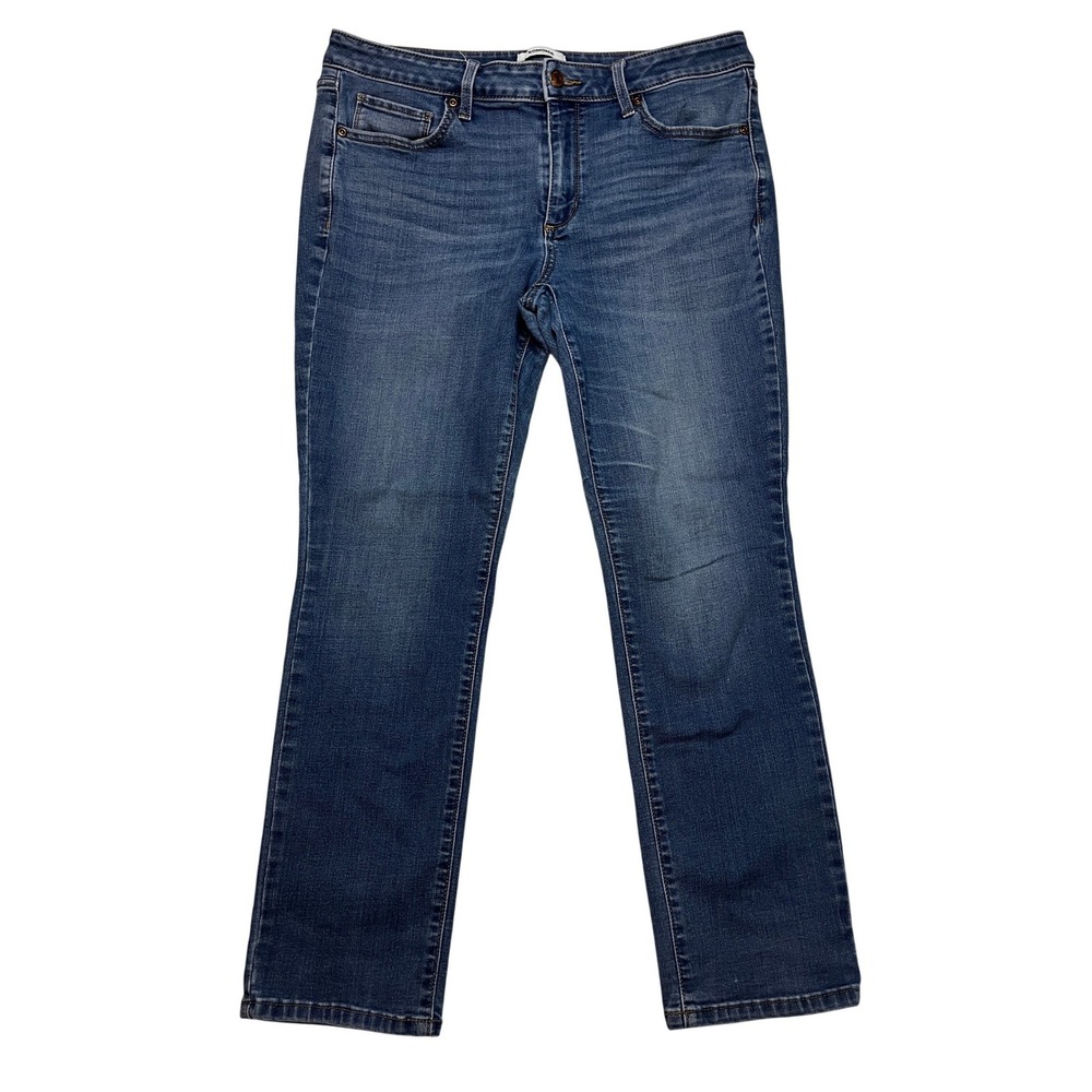 Sonoma Jeans Womens 4S Blue Straight Leg Stretch Denim Classic Everyday Comfort